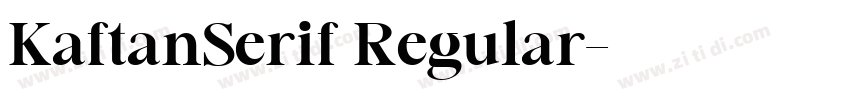 KaftanSerif Regular字体转换